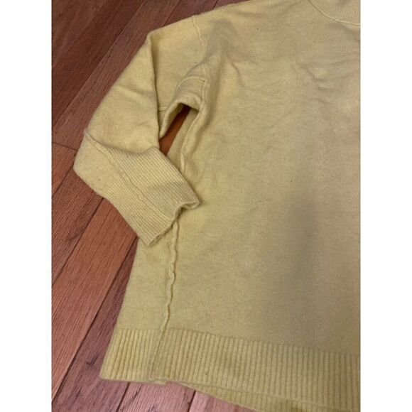 Free People Women's Afterglow Double Mock Neck yellow oversized sweater Size S - Picture 3 of 7